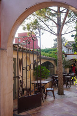 outdoor cafe in the garden