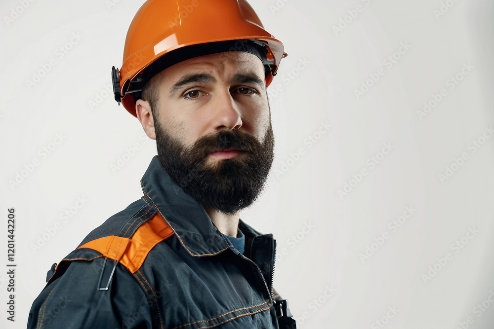 Poster professional worker inspector on building generative ai
