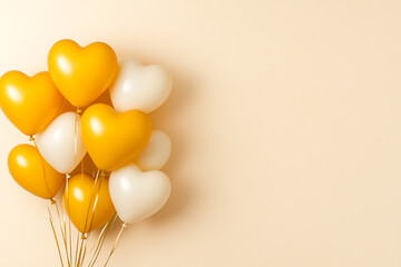 Warm Mustard and Golden Yellow Heart Balloon - Whimsical Decor for Events and Celebrations