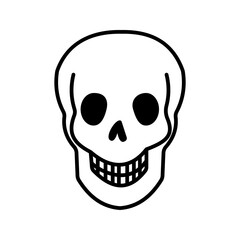 Human skull icon vector illustrationvector illustration, pictogram isolated on white background. color editable
