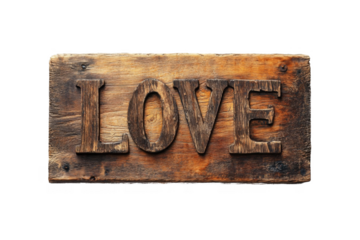 Rustic Wooden Love Sign