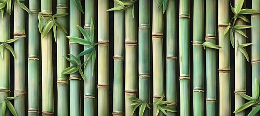 Green bamboo stalks natural background texture pattern, botanical and spa therapy concept