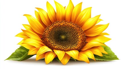 Fototapeta premium Artistic sunflower painting with bold brushstrokes and vivid colors, evoking warmth, positivity, and rustic charm. The textured design emphasizes natural beauty. Generative AI.