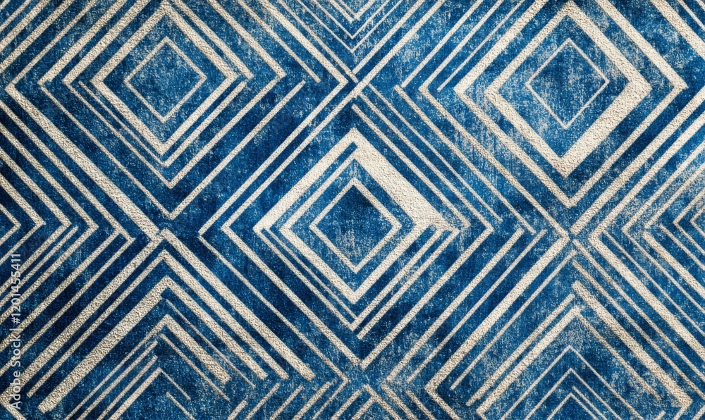 Poster abstract blue geometric pattern with diagonal lines