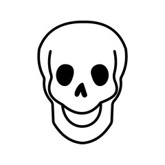 Human skull icon vector illustrationvector illustration, pictogram isolated on white background. color editable

