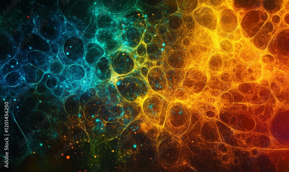 Poster abstract digital background representing business and technology concepts, featuring interconnected 