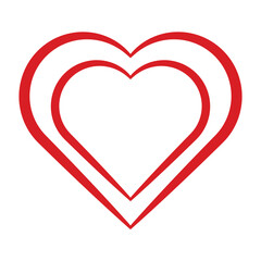 Read hart icon. Hart icon vector, Hart line icon. vector illustration.