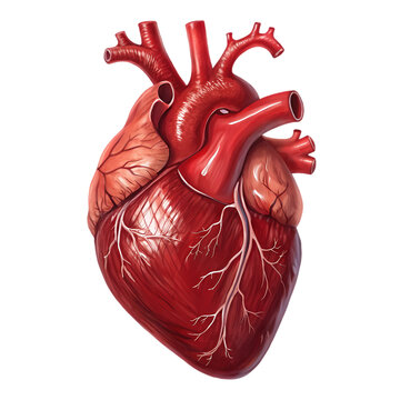 Realistic Human Heart Anatomy Illustrations: Perfect for Medical, Health, and Science Projects.     