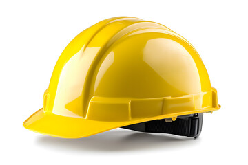 Fototapeta premium Yellow safety hard hat isolated on white 