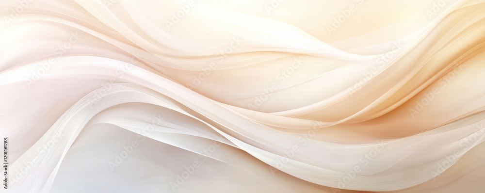 Aufkleber smooth abstract waves in pastel tones with soft light and flowing curves.