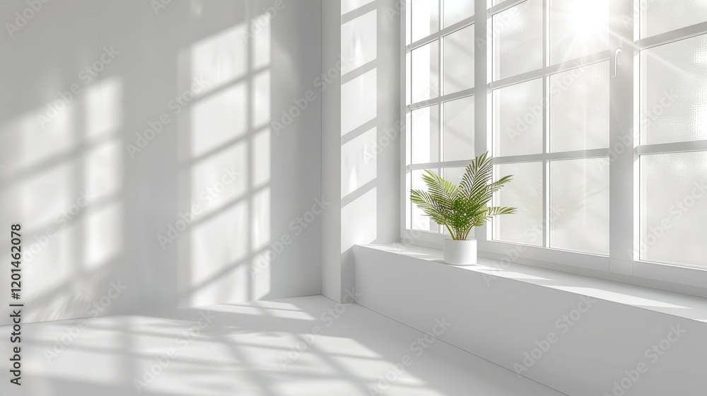 Aufkleber light gray background with window shadow, white background.