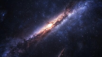 Fototapeta premium Cosmic Canvas: A Breathtaking View of the Milky Way Galaxy
