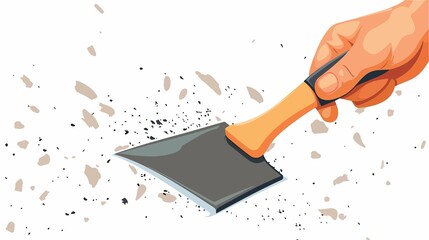Professional Hand Scraper Tool Vector Illustration