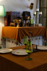 mixed eurasian style dining table and decor