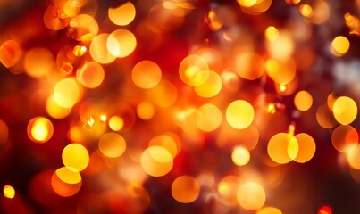 Obraz premium Abstract Light Streaks and Bokeh in Orange and Red Tones