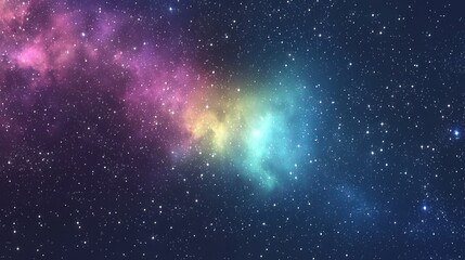 Obraz premium Cosmic Nebula: A Celestial Tapestry of Stars and Nebulous Clouds