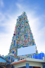 South Indian Traditional Tamil God Lord MuruganTemple with Beautiful Sky Background
