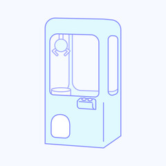 シンプルな淡い水色のクレーンゲーム機♪PNG