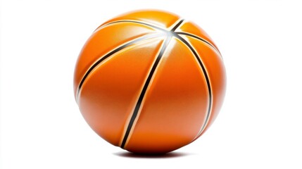Basketball on White Background. Generative AI