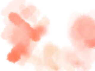 朱色オレンジ色の水彩風テクスチャー背景イラスト