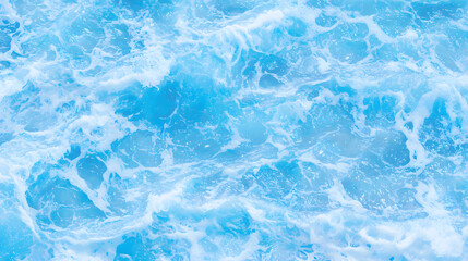 Fototapeta premium Ocean waves, ocean blue water landscape, aerial view