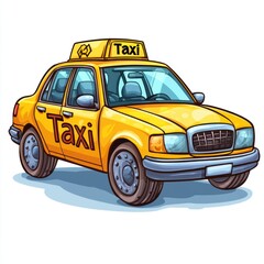 Obraz premium Taxi isolated on white background. Taxi icon. Cab isolated on white. Cab icon. Cab Car. Taxi Car Isolated element on white for Designers. Isolated Taxi Design Element. Cab Car Isolated on white. 