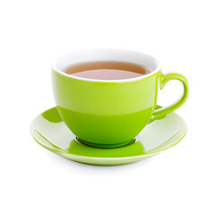 Obraz premium Cup of black tea isolated on white background