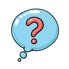 Illustration question mark, think, smart, vector