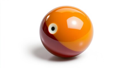 Billiards Cue on White Background. Generative AI