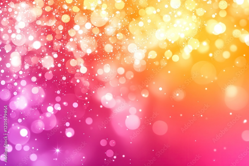 Poster softly blurred glowing bokeh lights in warm tones creating a dreamy atmosphere suitable for backgrou