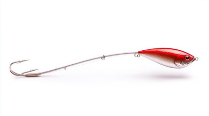 Fishing Pole Stand on White Background. Generative AI