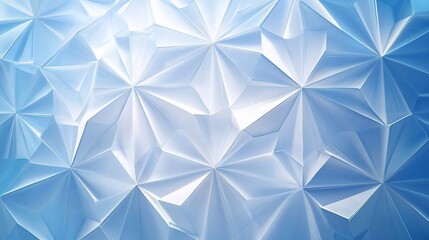 Abstract light blue geometric low-poly background.
