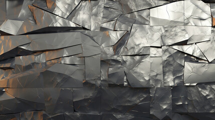Abstract Geometric Stone Wall Design