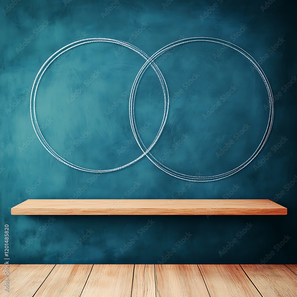 Poster a blackboard with a large venn diagram representing set theory