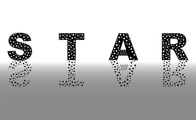 Vector illustration of the text 