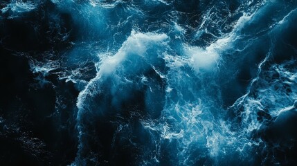 Surreal glacial wall emerges from dark ocean, captured in high contrast cinematic photography