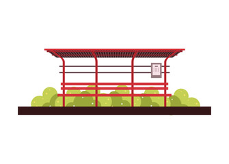Obraz premium Bus stop building. Simple flat illustration.