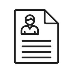 Resume icon vector image. Suitable for mobile apps, web apps and print media.