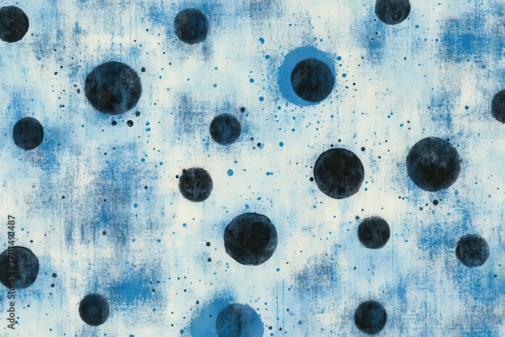 Aufkleber abstract background featuring floating blue and black particles over a textured white canvas ideal f