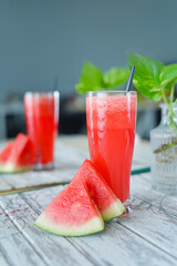 watermelon and juice