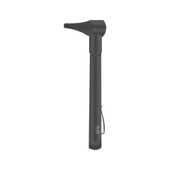 This is a sleek 3D digital design of a modern medical otoscope