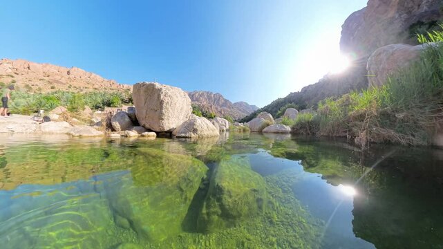 Wadi Tiwi Oman clear water