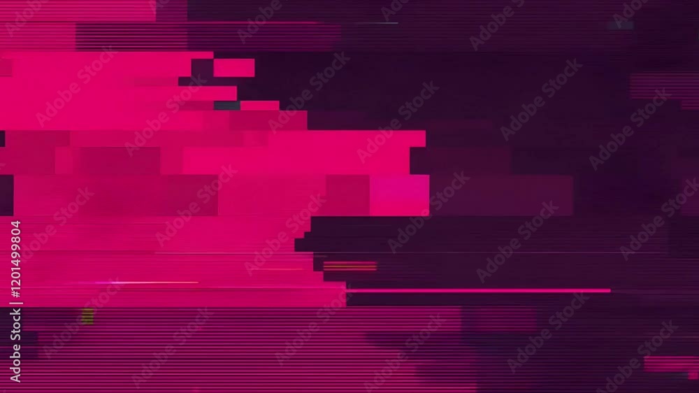 Poster animation video background static color noise glitch error video damage bad interference and no sign