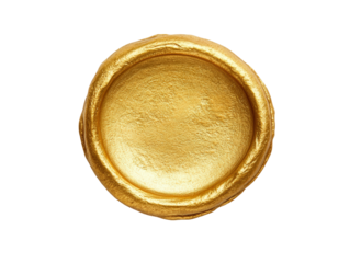Isolated Golden Seal Stamp