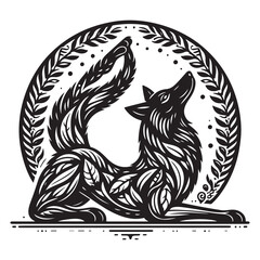 wolf black silhouette 