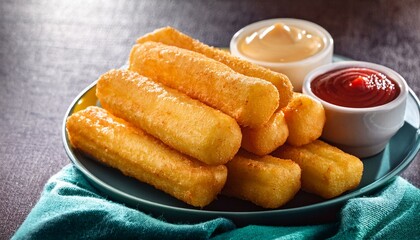 Crispy fried yuca frita sticks