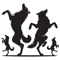 wolf black silhouette 