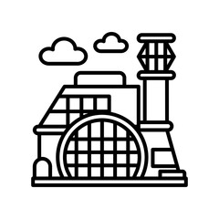 Air Porticon Outline Icon, Vector illustration