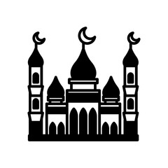 Mosque Glyph Icon, Vector illustration