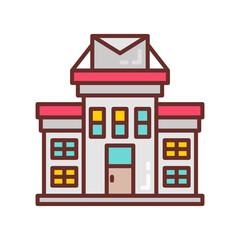 Post Office Filled Icons , Vector illustration